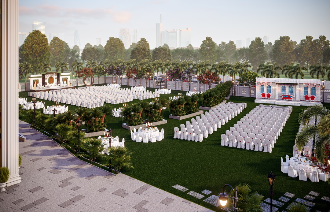 Luxury Resort at Bahraich - Lawn Area - 4