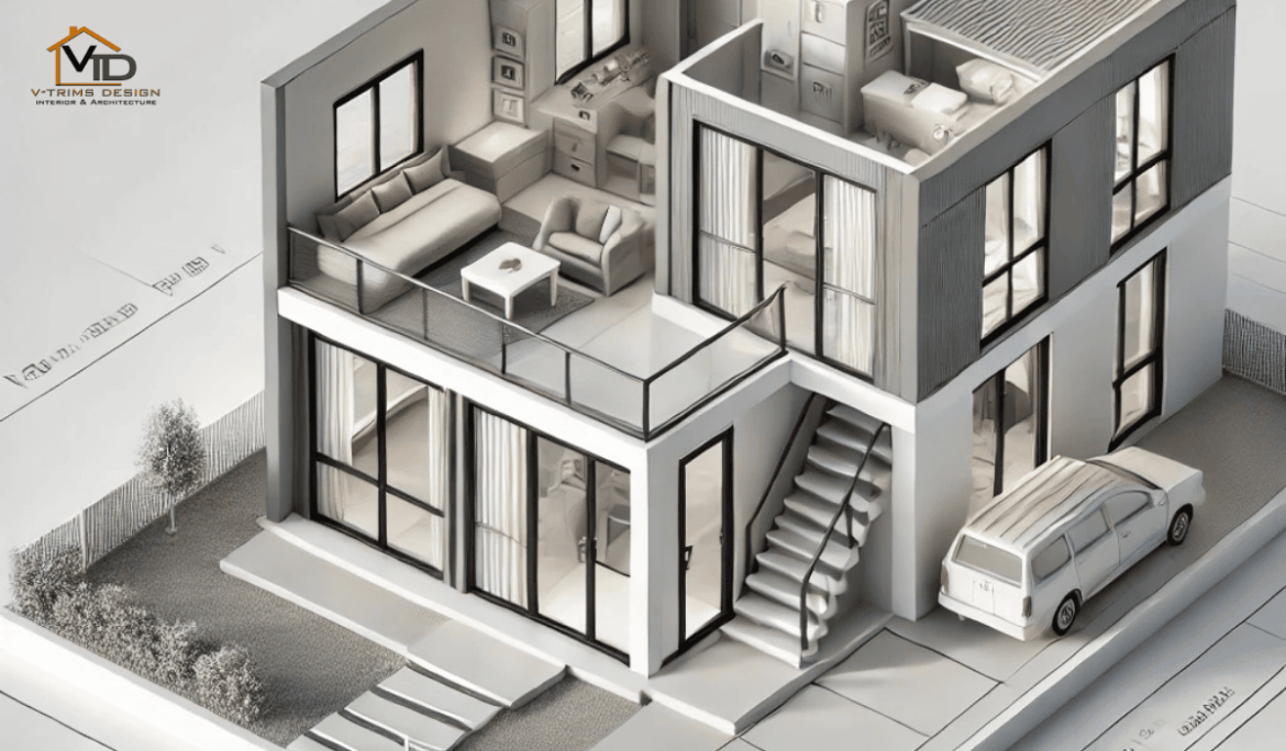 12×36 3D House Plan