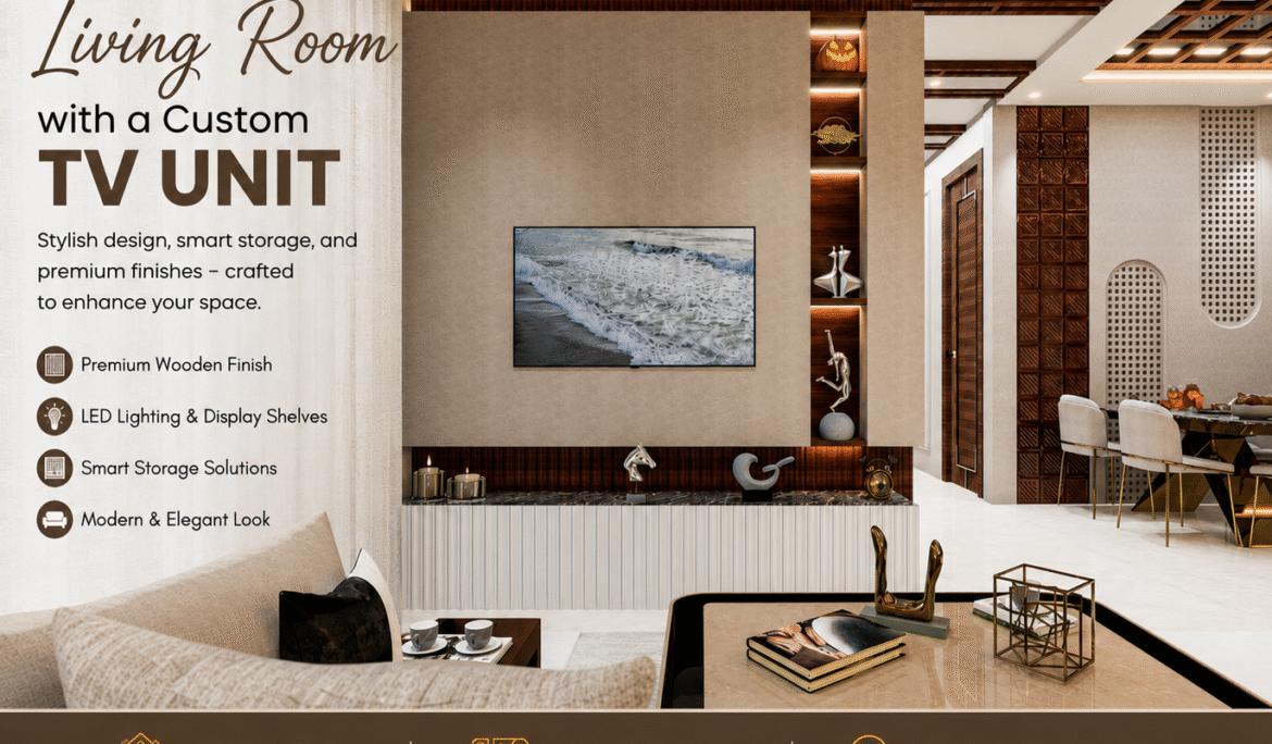 Luxury Custom TV Unit Design in Lucknow