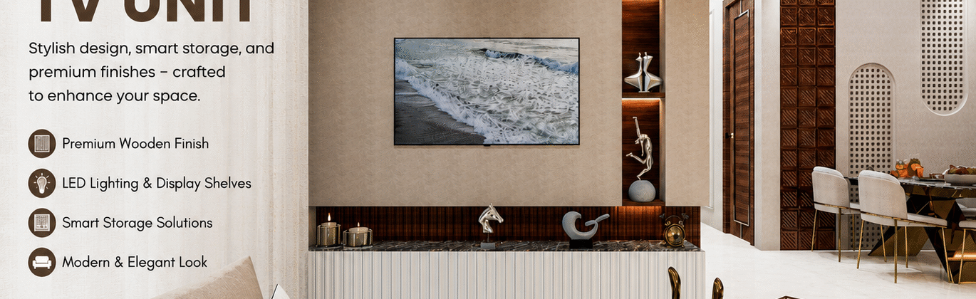Luxury Custom TV Unit Design in Lucknow