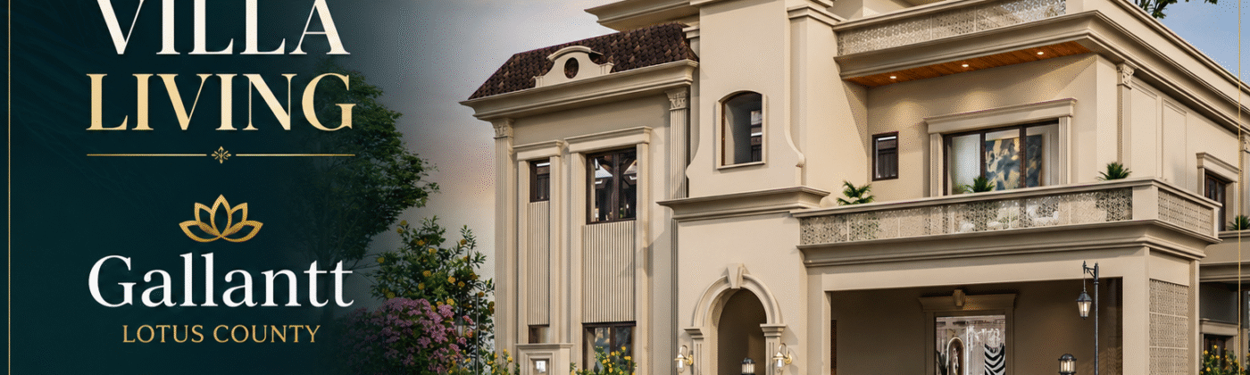 Gallantt Lotus County luxury villa project in Gorakhpur designed by V-Trims Design